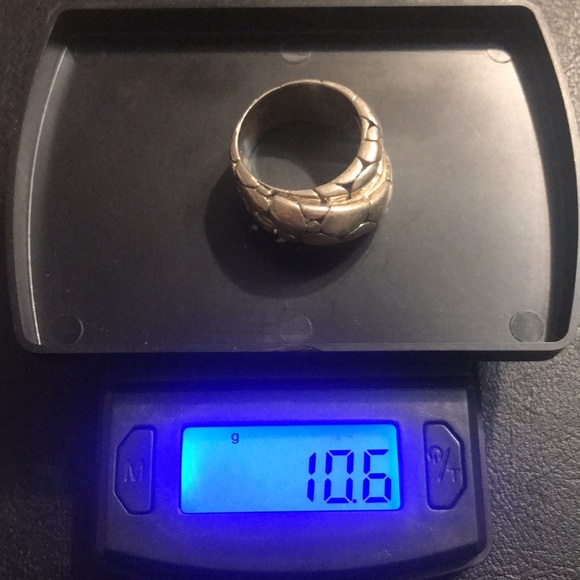 . 925 Sterling Silver Dot / Tortoise Ring 10.6g - Picture 7 of 7